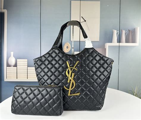 ysl large quilted tote|ysl denim tote.